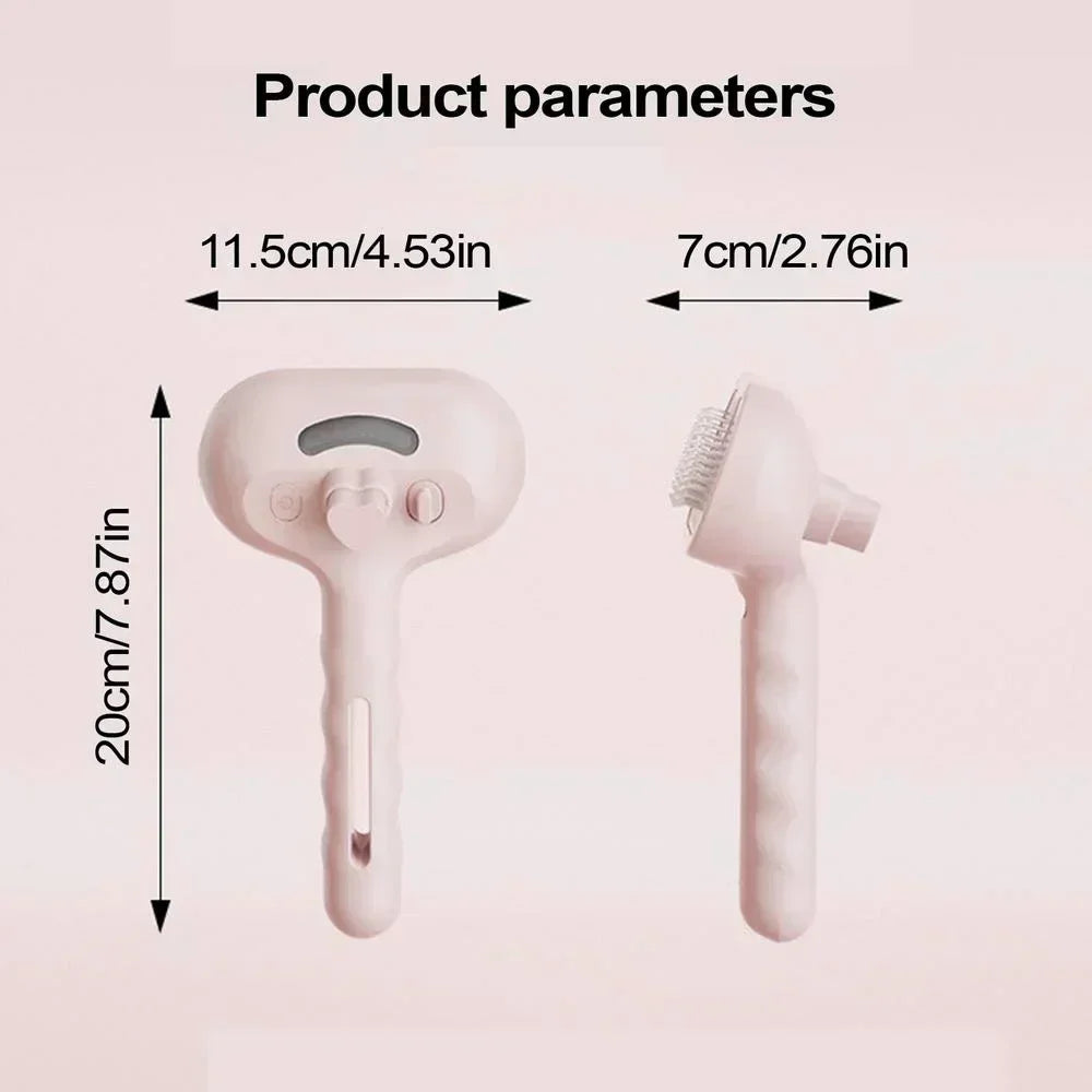 3-in-1 Dogs Cat Hair Brush Remover Steam Spray Grooming Brush Unique Steam Tools Water Mist Humidifier Toy White Pink Green