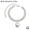 Luxury Rhinestone Dog Cat Collar Crystal Bling Pet Necklace Adjustable Heart Pendant Jewelry for Puppy Kitten Accessories