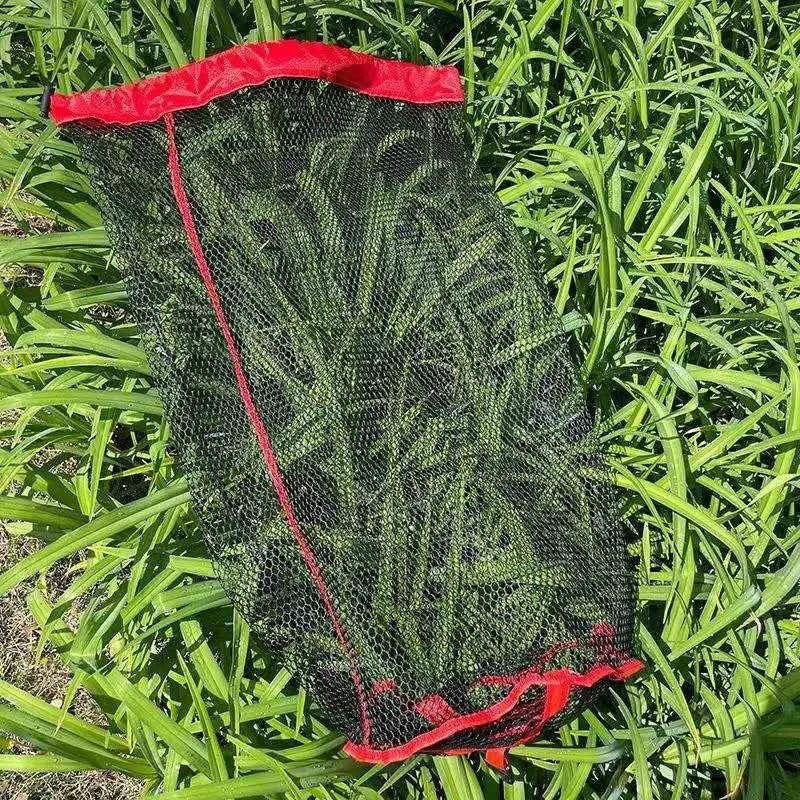 Mini Portable Fishing Bundle Mouth Fish Net Bag Mesh Oxford Fish Cage Fishing Net Bag Foldable Fishing Basket Fish Cage 0.5-2m
