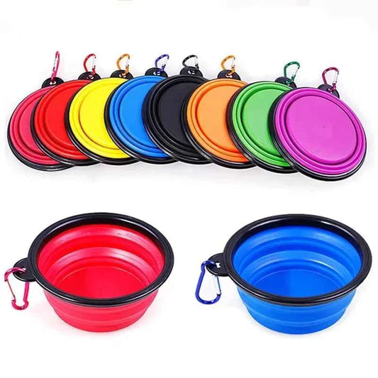 Portable 350ml Fold Silicone Pet Bowl Collapsible Puppy Feeder Dish For Outdoor Travel Walking Camping Dog Food Water Supplies