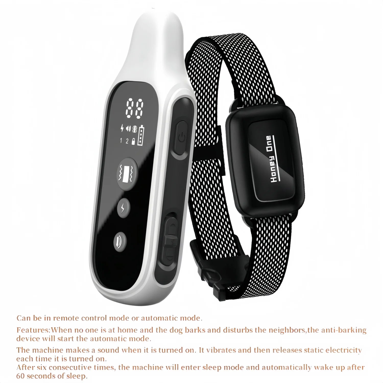 3300Ft Electric Dog Training Collar Detachable Bark Rechargeable Anti Barking Shock Vibration Collar Remote control + automatic