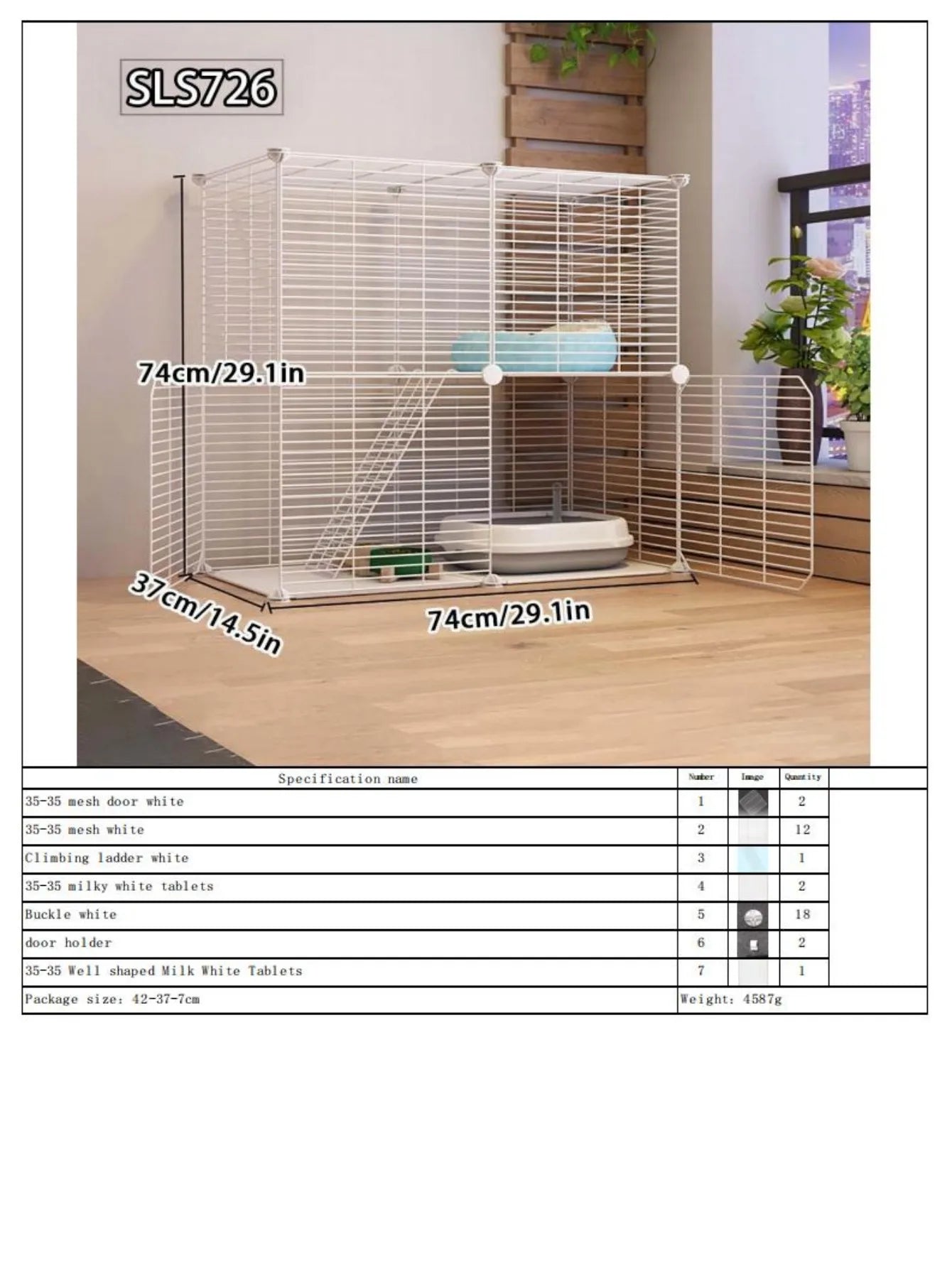 Cat Cage for Home Use, Indoor Free Space Cat House, Cat Shelter, Cat Nest, Pet Cage, Three-Story Small Cat Villa - Play Paws Toys