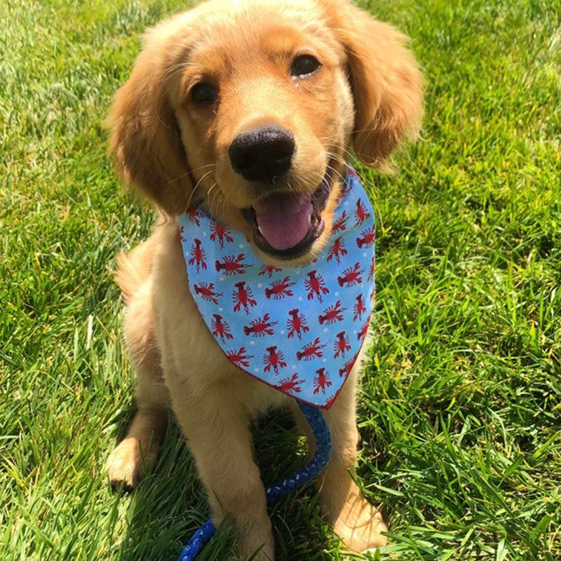 Fashion Style Triangular Bandana For Dogs Outdoor Beach Adjustable Dog Scarf Cute Pet Dogs Neckerchief Pet Accessories Dog Supplies For Small Medium Large Pet Dogs