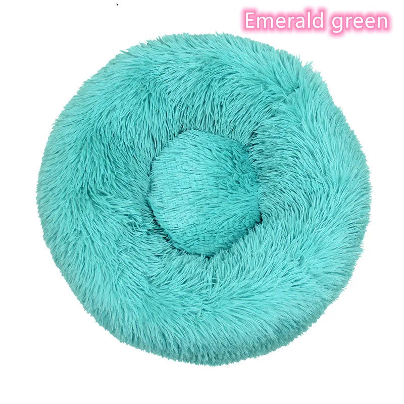 Super Soft Pet Cat Bed Plush Full Size Washable Calm Bed Donut Bed Comfortable Sleeping Artifact Suitable For Winter - Play Paws Toys