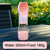 2 in 1 Portable Dog Water Bottle For Small Big Dogs Cat Outdoor Leak-proof Puppy Drinking Bowl With Food Container Pet Feeder