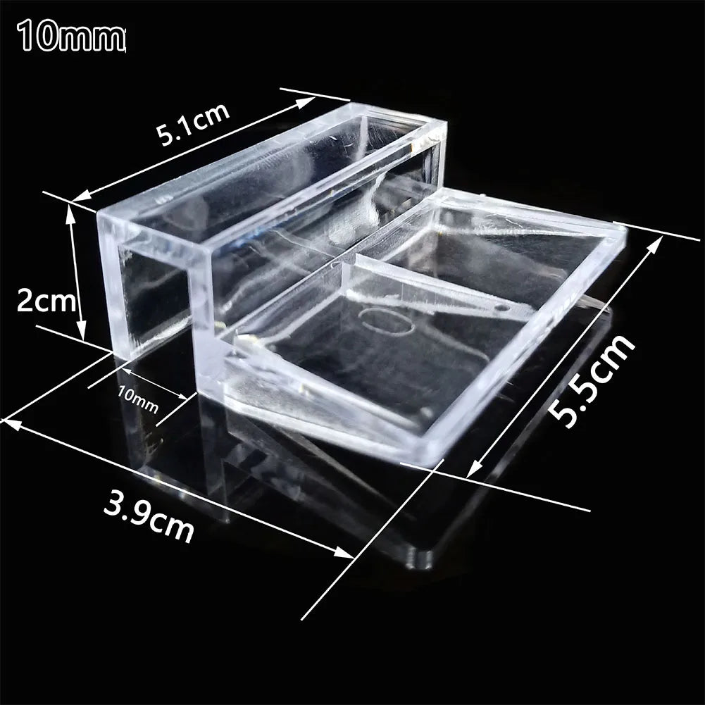 4pcs Clear Acrylic Rimless Aquarium Fish Tank Glass Cover Clip Support Holder 6/8/10/12mm Aquarium Cover Bracket Clip Universal