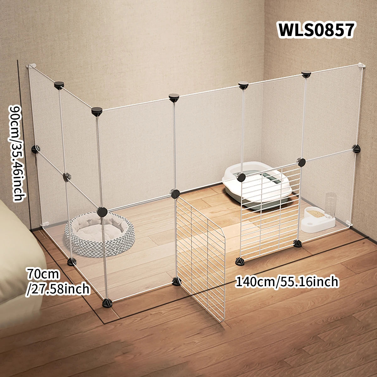 Pet Fence Kitten Isolation Door Dog Cage Kitten Guardrail Iron Small Size Dogs Teddy Indoor Kennel Home Rabbit Fence Cat Cage - Play Paws Toys