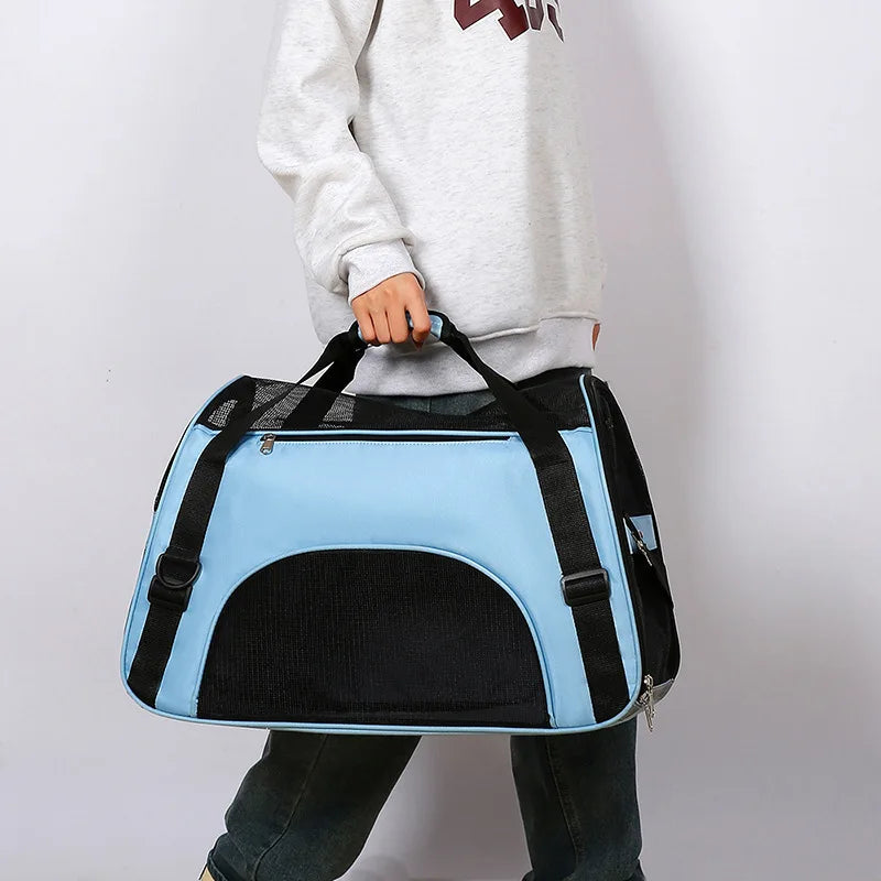 Cat Bags Portable Dog Carrier Bag Mesh Breathable Pet Puppy Travel Bags for Small Dogs Foldable Cats Handbag Bag Transport Bag - Play Paws Toys