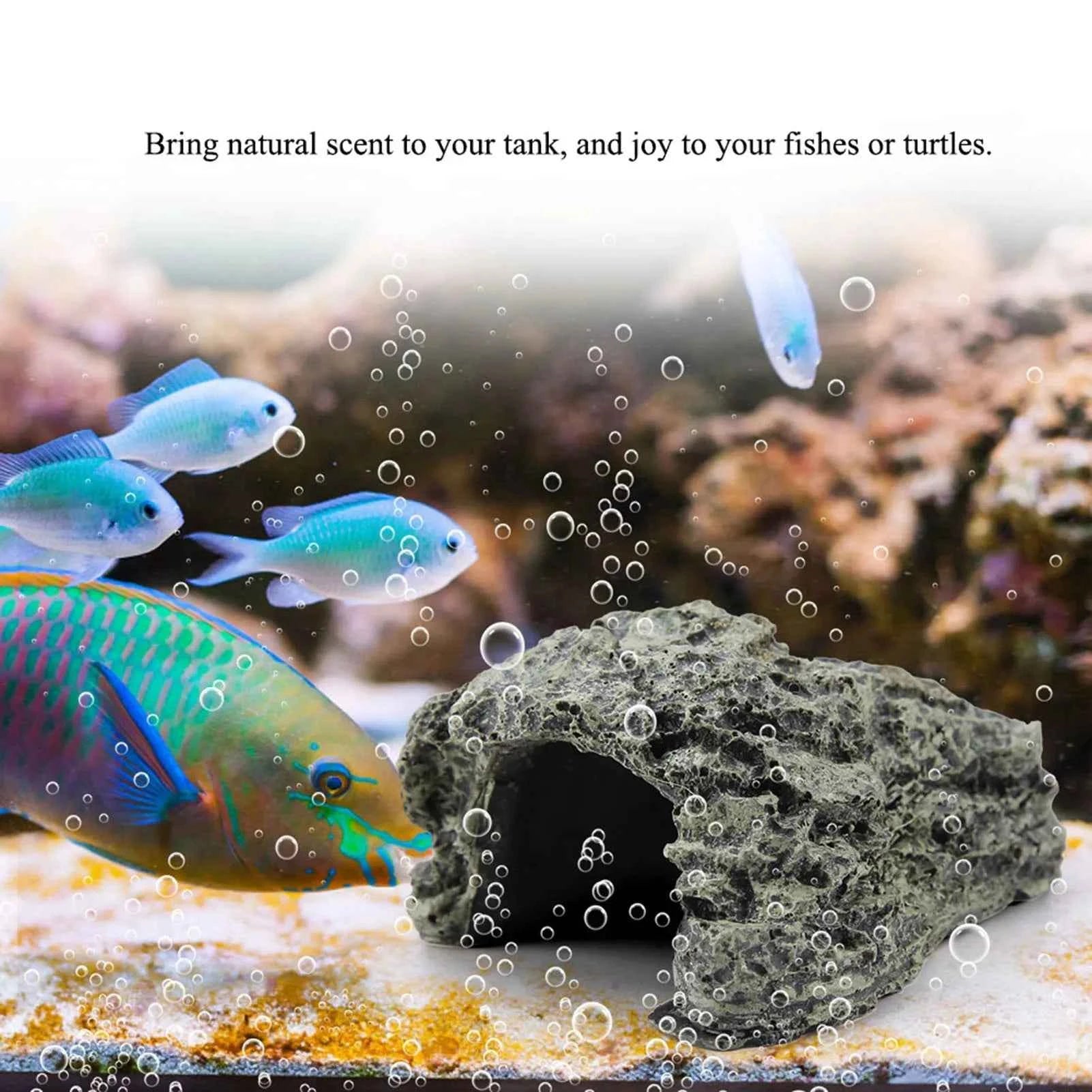 Turtle Basking Cave Fish Hiding Cave Aquarium Turtle Reptile Basking Hide Habitat Decoration Ornament Reptile Hiding Habitat