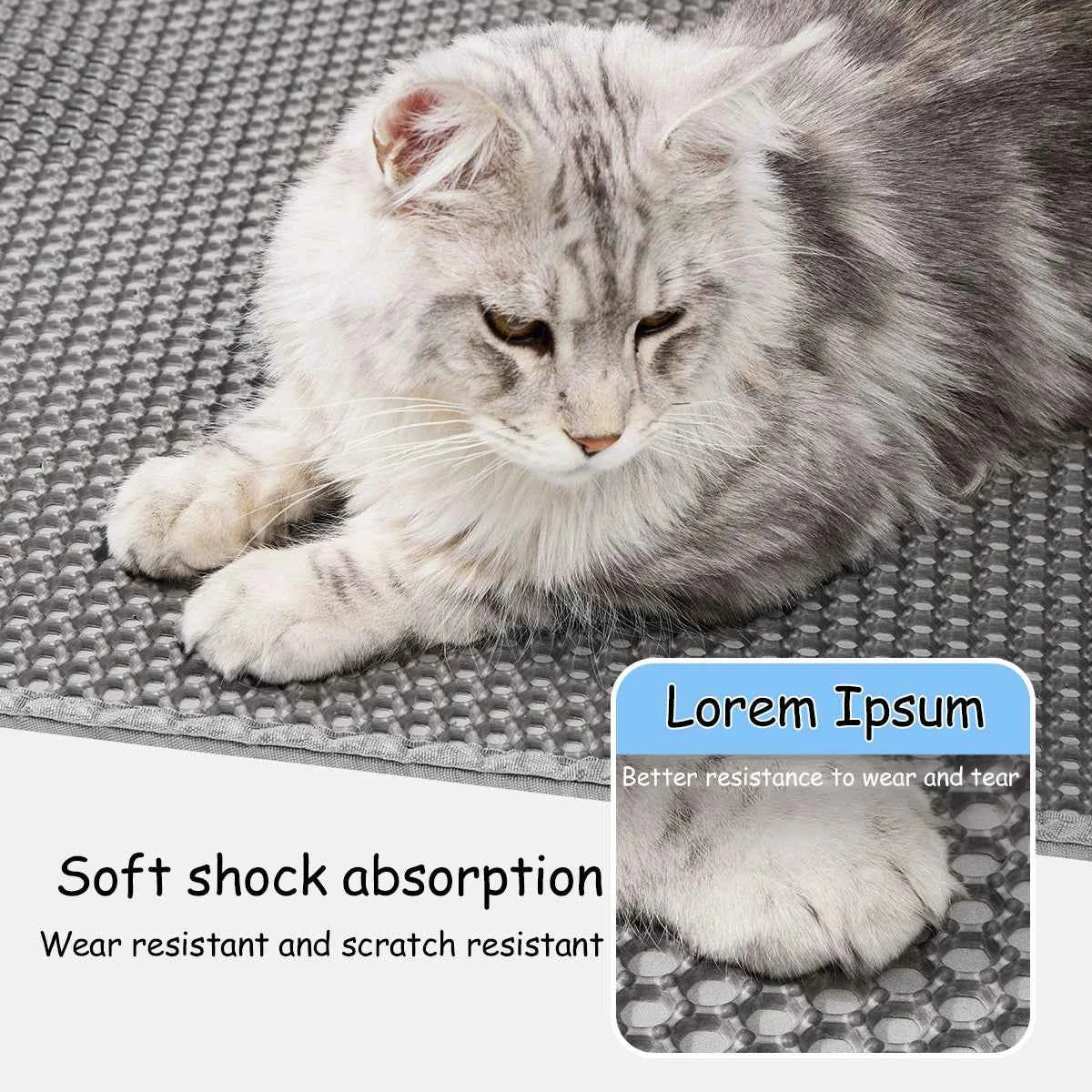 60CMX90CM Cat Litter Mat Waterproof Double Layer Pet Litter Box Mat Pet Toilet Cat Mat Nonslip Sand Cat Washable Mat Pet Clean