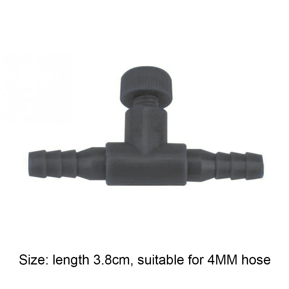 5/10pcs Fish Tank Air Line Flow Control Regulator Valve Aquarium Air Regulating Valve Switch Oxygen Pipe Tee Joint For 4mm Airli