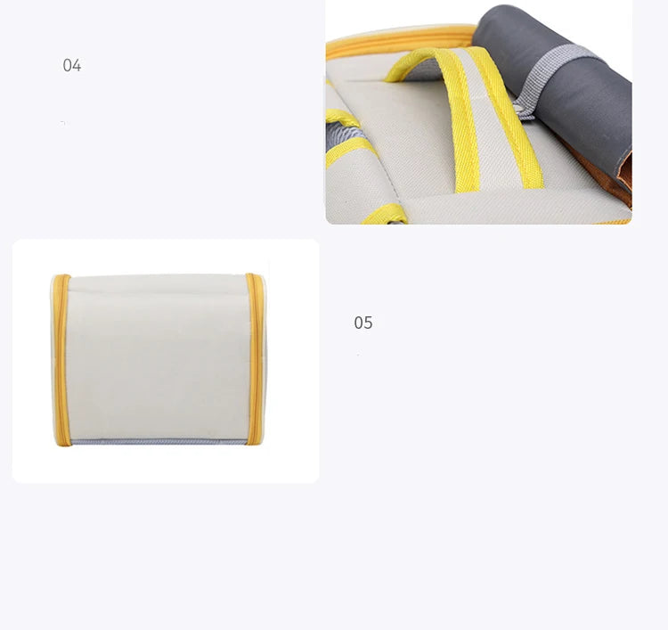 Pet Cat Carrier Backpack Breathable Portable Travel backpack for cat and dog With Anti Breakaway Belt Three-door design AA074 - Play Paws Toys