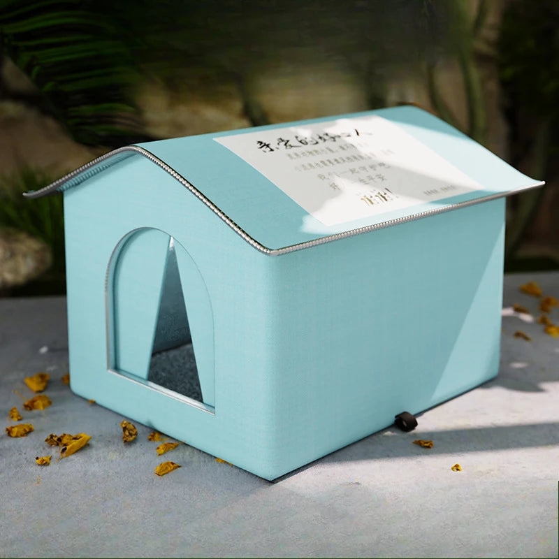 Stray Cat dog House Waterproof Outdoor Winter Warm Pet Cave Sleeping Beds Home Foldable Washable for Small Dog Puppy Supplies - Play Paws Toys
