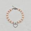 New Cute Pet Pearl Necklace with Heart-shaped Rhinestone Pendant Adjustable Cat Dog Collar Jewelry For Small Pets 8 Colors