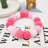 Pet Dog Bow Tie Rainbow Flower Hair Ball Necklace Cat Collar Pet Dog Cat Bowties Neckties Dog Grooming Accessories