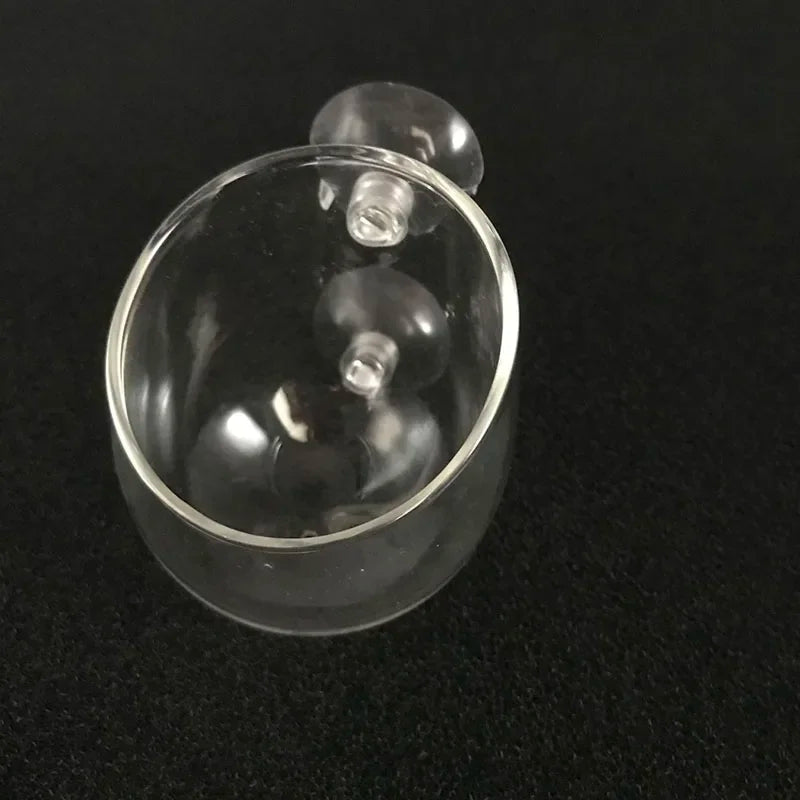 Glass Aquarium decoration Hanging fish tank Mini Crystal Pot Polka Water potted planting cylinder cup aquarium accessories