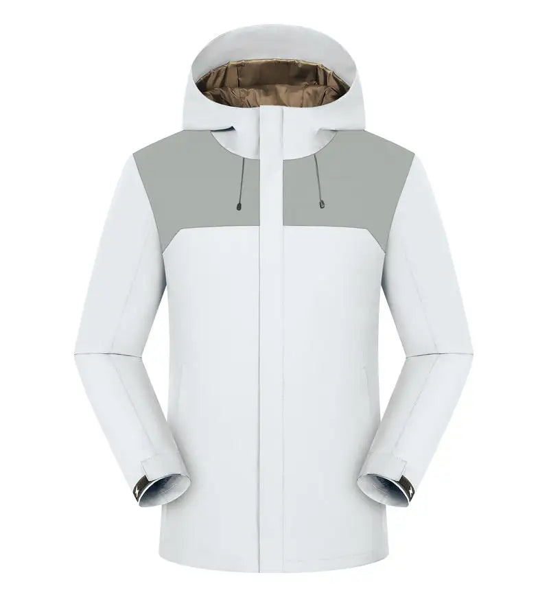 Graphene Windproof Jacket Men Winter New Fashion Thickened Outdoor Mountain Hiking Customizable Hooded Overcoat Casual Clothes