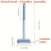 2-in-1 Pet Hair Remover Brush for Dogs & Cats - Dual-Action Bristle & Rubber Brushes with Washable Blue & Gray Bristles