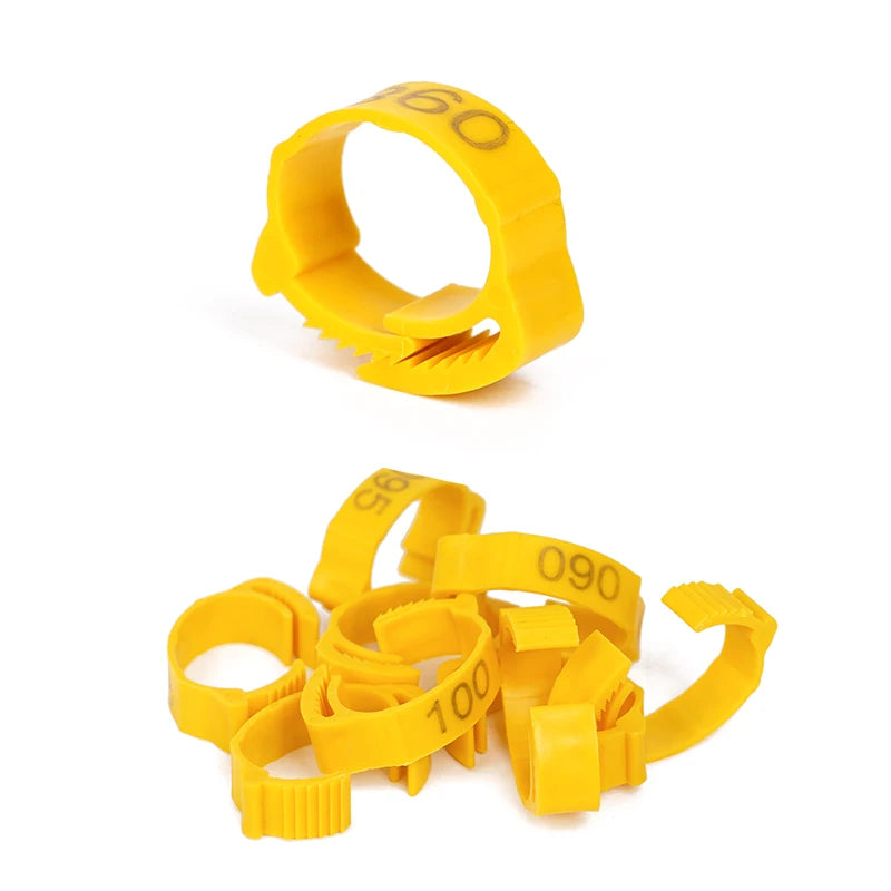 10-50PCS High-quality Chicken Foot Ring 5 Colors Numbered Identification Leg Rings Clip For Poultry Chickens Ducks Geese Parrot