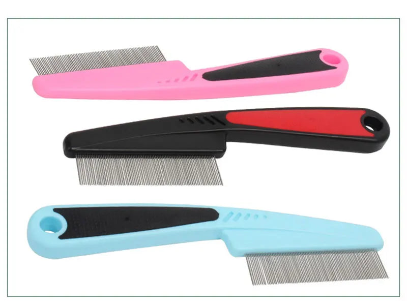 Pet Grooming Comb Durable Long-handled Pet Flea Comb Dog and cat dense tooth comb to remove lice Pet supplies Pet comb