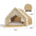 Cat nest Winter warm cat villa Cat house shell semi-enclosed sleeping bag cat scratching board does not drop scraps sisal cat te - Play Paws Toys