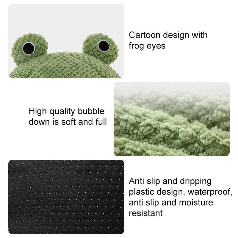 New Pet Nest Winter Warm Dog Den Cat Villa Plush Pets Mattress Small Frog Shape Semi Enclosed Kitten Puppy House Pet Supplies - Play Paws Toys