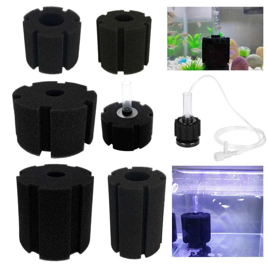 5 Sizes Aquarium Fish Tank Air Pump Bio Sponge Filter&Replaceable Biochemical Cotton Filtration Oxygenation Bacteria Cultivation
