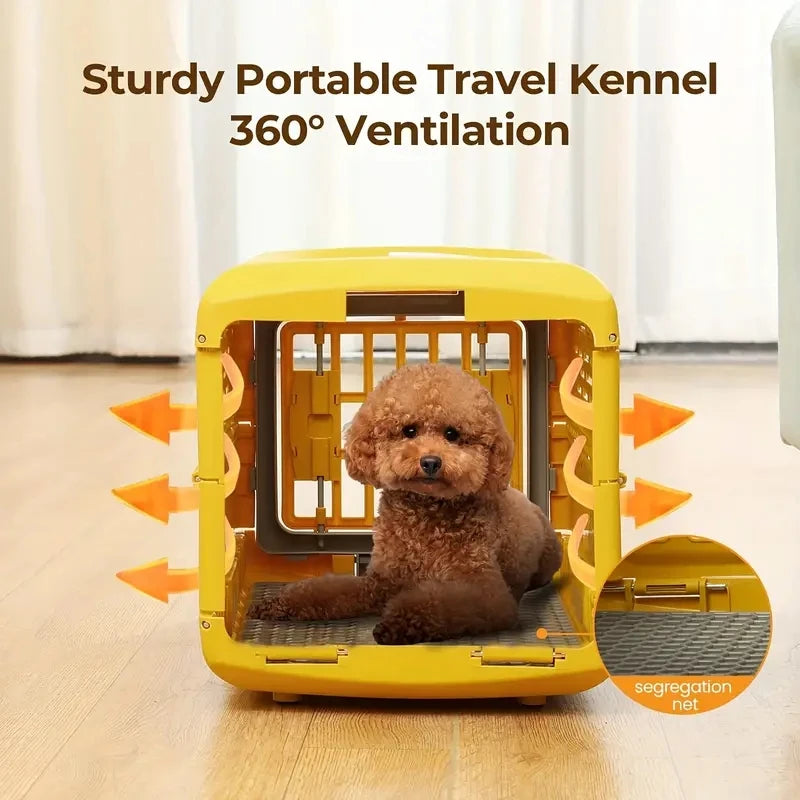 Portable Pp Material Outdoor Pet Cage, Foldable Durable PetTravel Carriers Dog Cage Large Cat Carrier Hard - Play Paws Toys