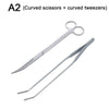 Aquarium Tools Set Scissor Tweezers Plants Wave Scissors Grass Stainless Cleaning Tools Fish Tank Shovels Aquarium Accessories