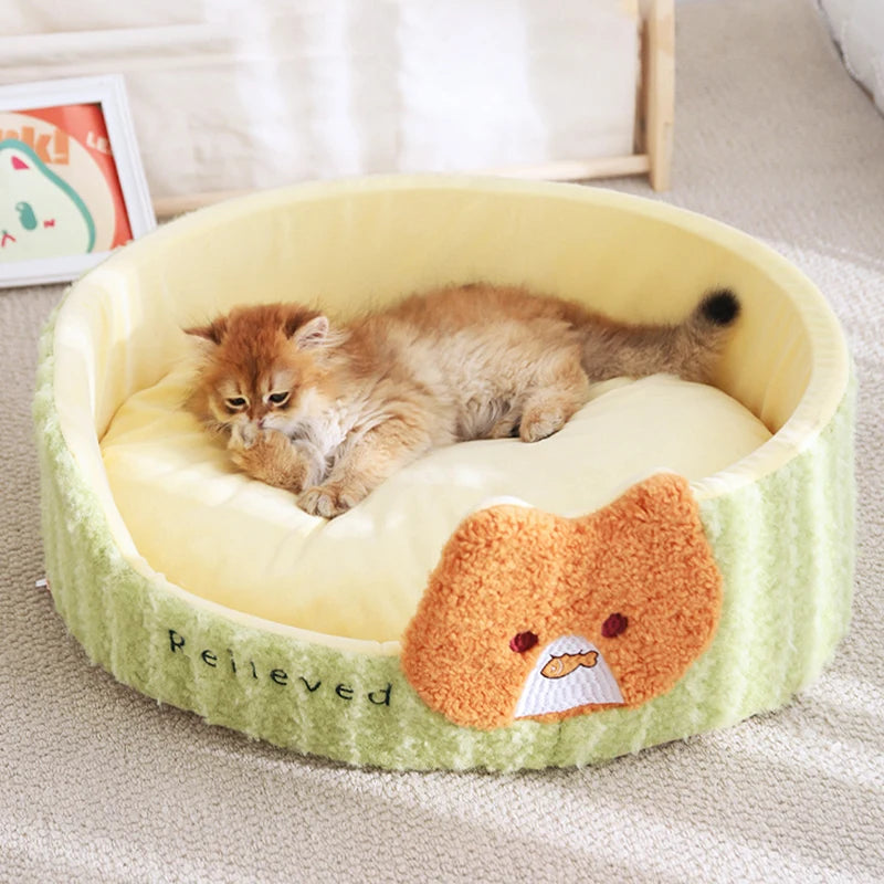 HOOPET Cats Bed Dogs Nest Pet Bed Kennel Non-Slip Winter Warm Small Dog Kennel Sleeping Soft Puppy Cushion Pet Supplies - Play Paws Toys