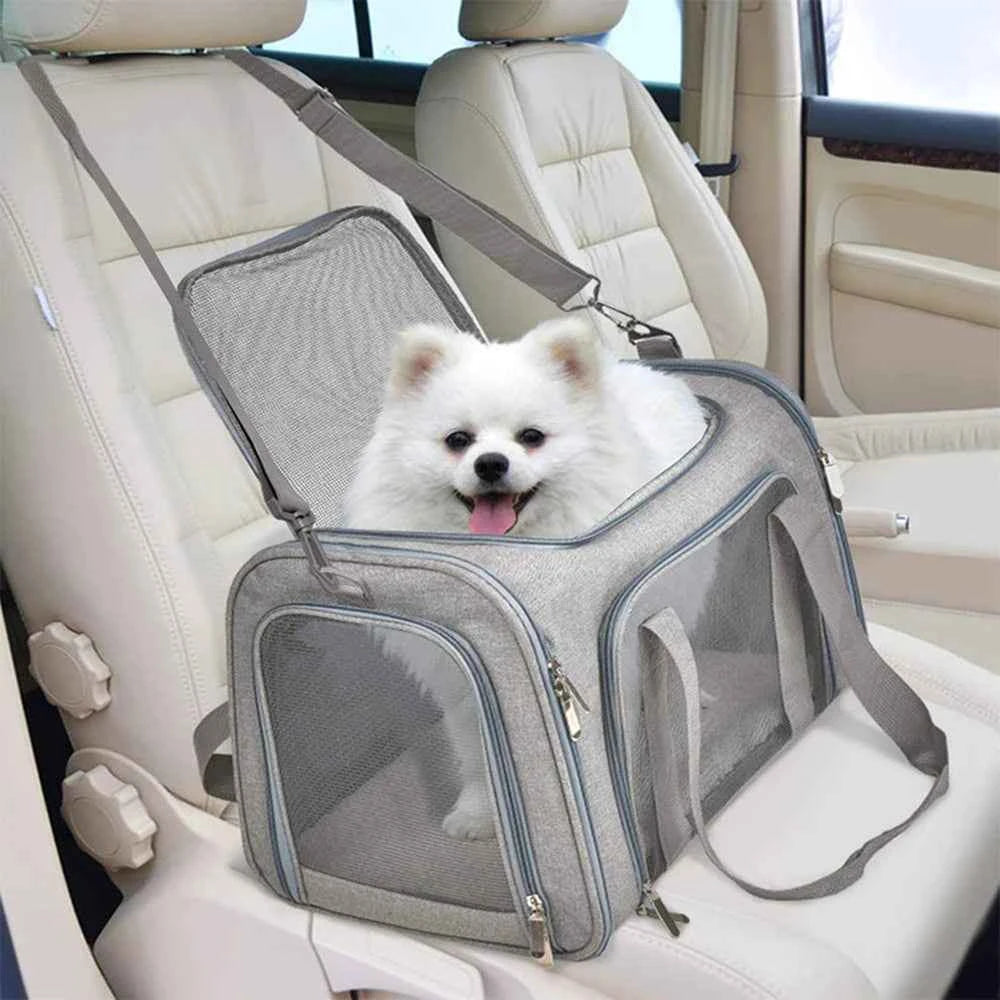 1PC Cat, Dog Carrier for Small Medium Cats Puppies up to 15 Lbs, Collapsible Travel Puppy Carrier