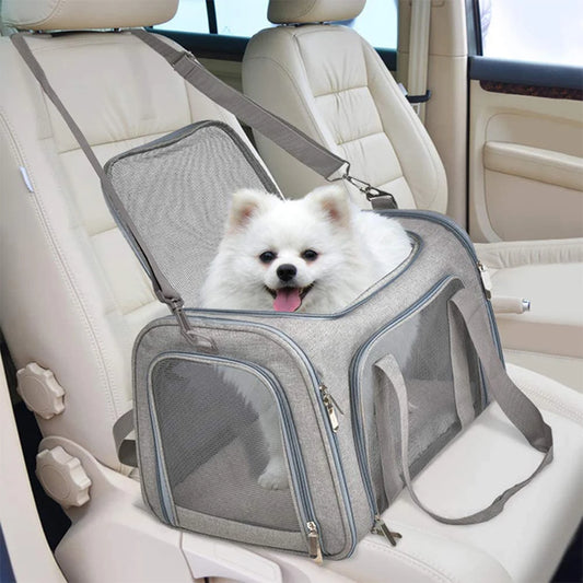 1PC Cat, Dog Carrier for Small Medium Cats Puppies up to 15 Lbs, Collapsible Travel Puppy Carrier - Play Paws Toys