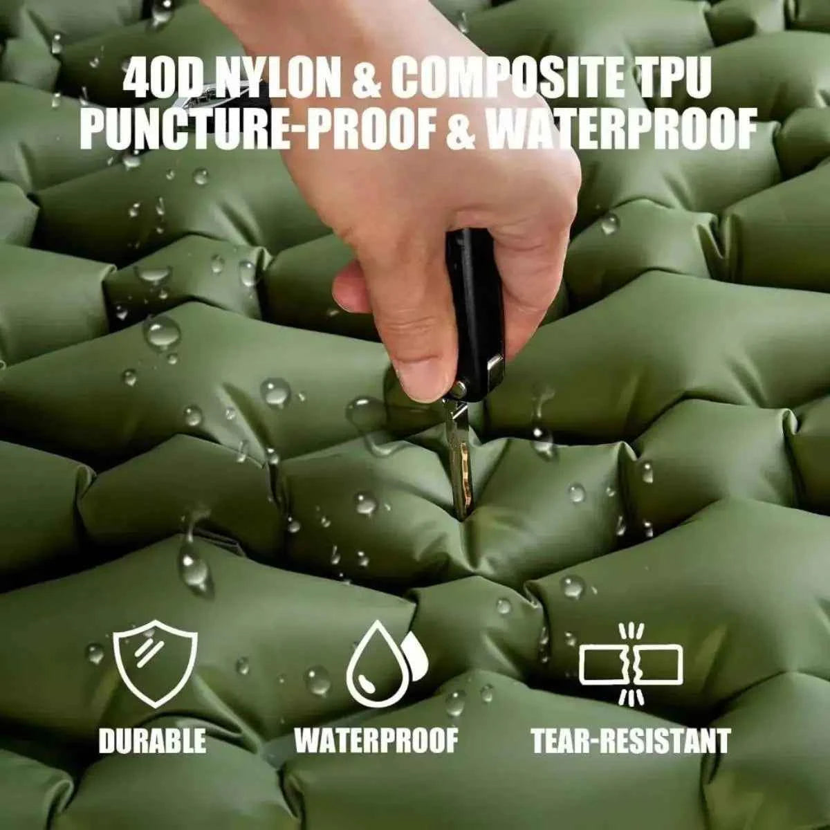 Outdoor camping sleeping mat, ultra-lightweight and portable, foldable inflatable mattress