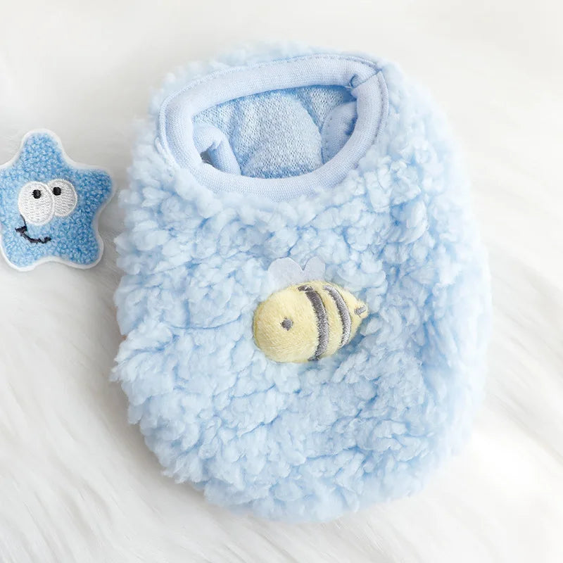 Newborn Cat Kitten Velvet Clothing Winter Warm Little Pet Sweater for Small Animals Bunny Pullovers Clothes Teacup Poodle XXXS - Play Paws Toys