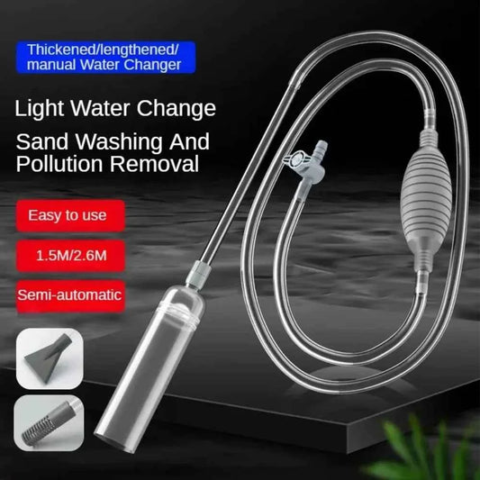 Aquarium Siphon Vacuum Cleaner Fish Tank Water Changer Manual Water Changer Semi-Automatic Aquarium Pump Cleaning Tools