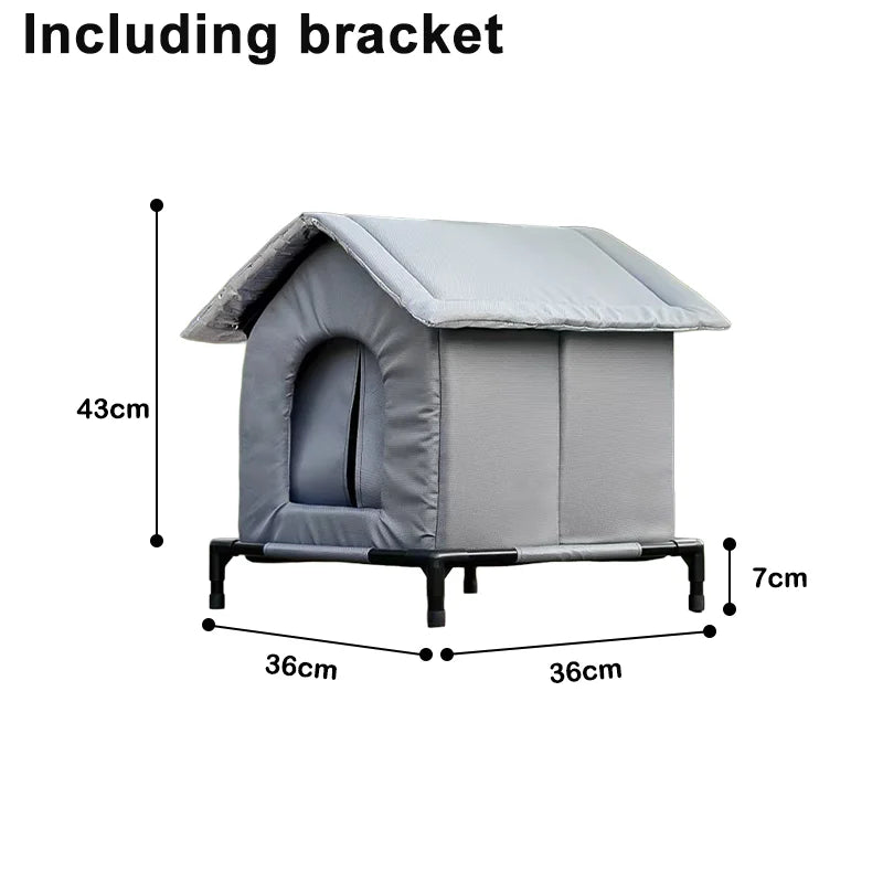 NewestStray Cat dog House Waterproof Outdoor Winter Warm Pet Cave Sleeping Beds Home Foldable Washable for Small Supplies - Play Paws Toys