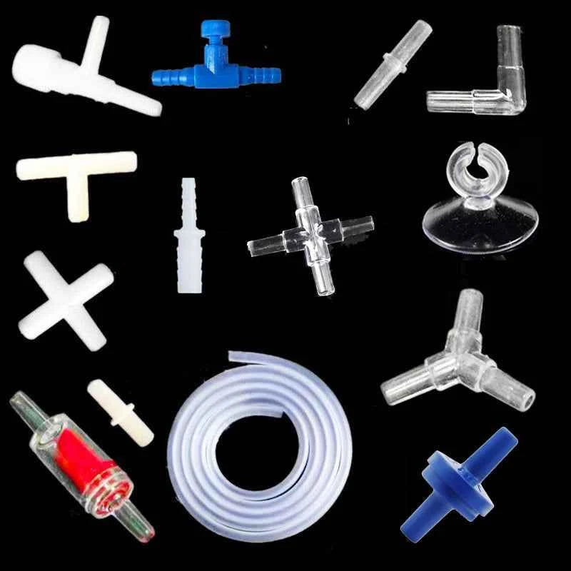 10pcs Aquarium Accessories Fish Tank Air Pump Air Hose Check Valve Three-way Diverter Valve Regulating Valve Bubble Stone