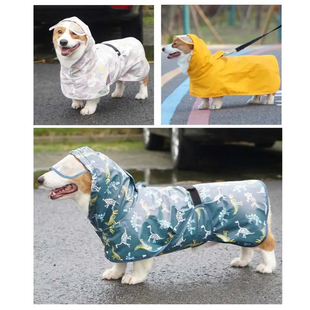 Pet It Yolk Man Pu Dog Raincoat Teddy Corgi Golden Retriever Pet Clothes Waterproof Outdoor Dog Supplies
