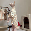 High-neck Cotton Spring Autumn Coat for Cat Soft Undershirt for Sphynx Cat in Winter Sweet Purple Beige Loungewear for Kittens - Play Paws Toys