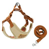Cartoon Cute Pet Harness Leash Adjustable No Pull Dog Collar Harness Anti-Escape Dog Harness Outdoor Walking Travel