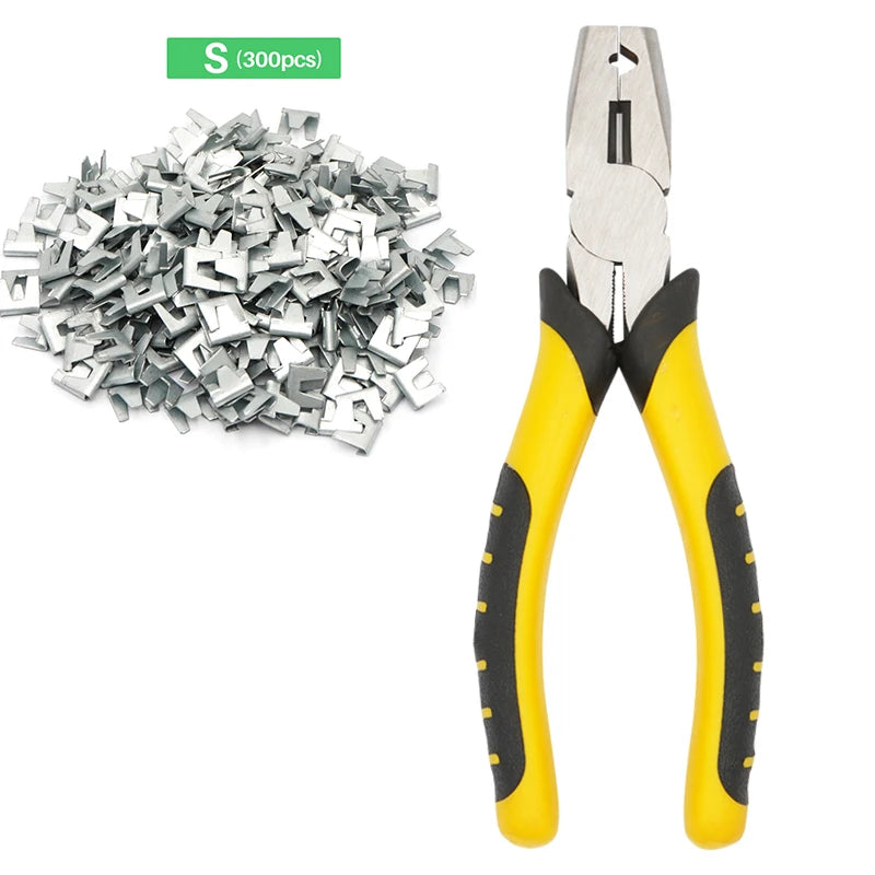 Pet Cage Installation Repair Clamp Chicken Quail Cage Binding Cage Pliers Bird Rabbit Clamp Pliers with Nail Cage Buckle Clips