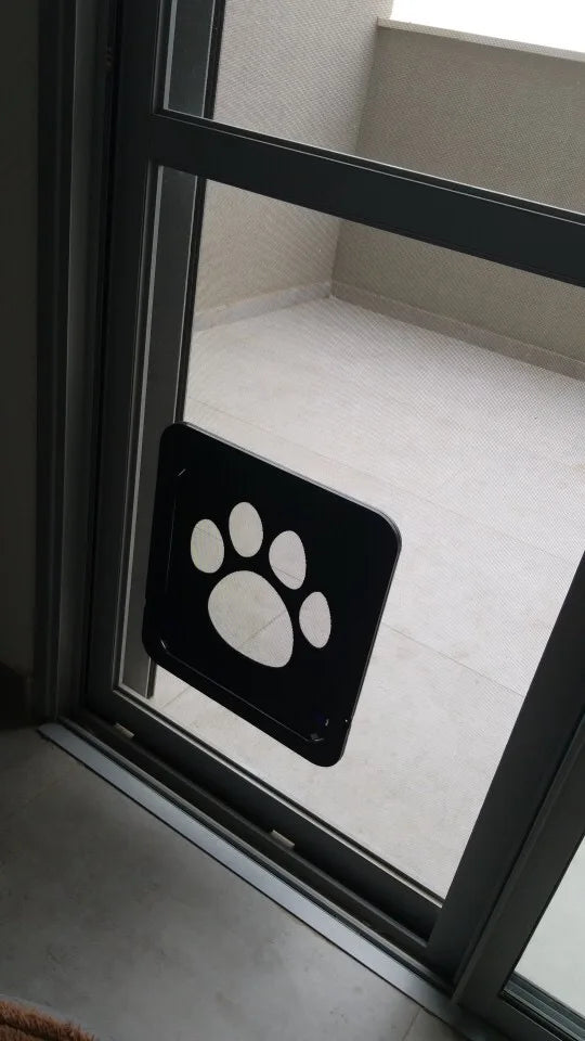 Pet Door New Safe Lockable Magnetic Screen Outdoor Dogs Cats Window Gate House Enter Freely Fashion Pretty Garden Easy Install - Play Paws Toys