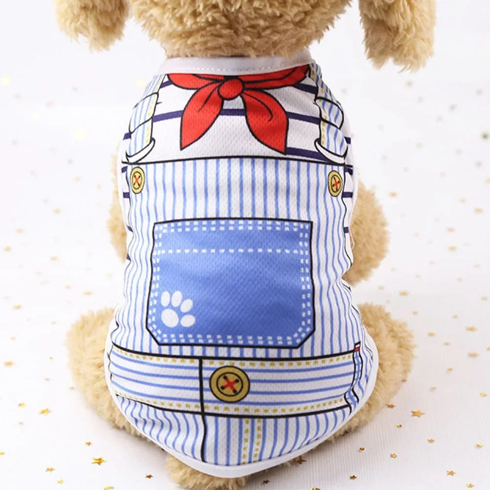 Dog Vest Shirt Sleeveless Doggy Kitty T Shirt Breathable Pet Cat Apparel Tank Top Puppy Sweatshirt Clothes for Small Medium Dogs
