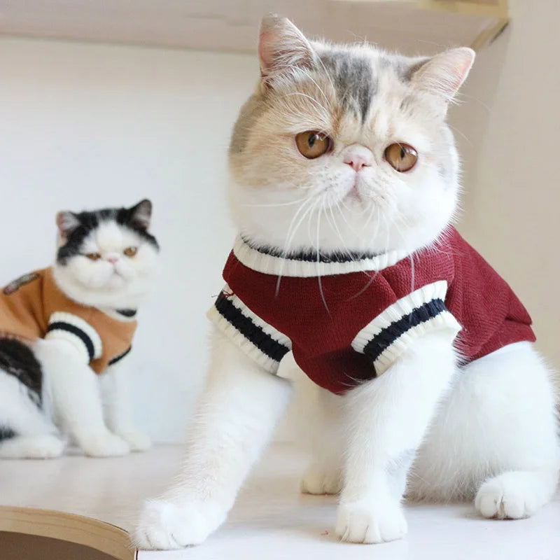 Cat Dog Sweater Pullover Winter Pet Clothes for Small Dogs Cat Vest Puppy Jacket Pet Cat Clothing Kitty Costume Ubranka Dla Psa - Play Paws Toys