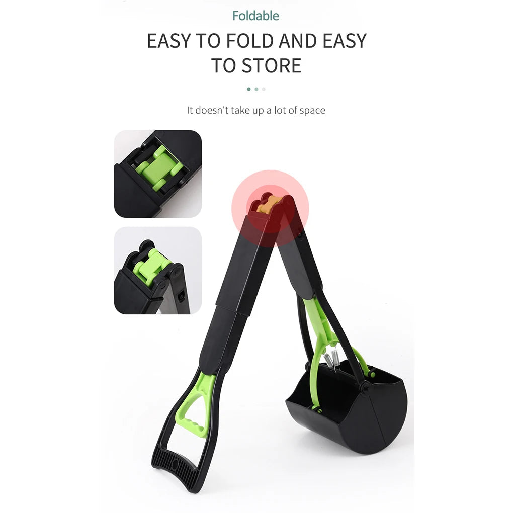 Pooper Scooper For Dog Jaw Clamp Heavy Duty Long Handle Poop Scooper For Dog Puppy Cat Waste Picker Pet Cleaning Shovel Tools