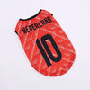 Sport Team Dog Vest Mesh Fabric Thin Style Cool Breathig Dog Vests Teddy Pug Golden Retriever Shiba Clothing Cat Dog Pet Clothes
