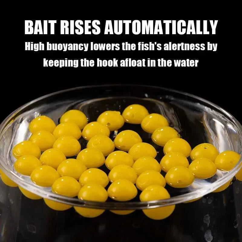 50PCS Floating Corn Soft Lure TPE Corn Flavor Float Fishing Bead Silicone Soft Baits Crankbaits Topwater Lures for Carp Fishing