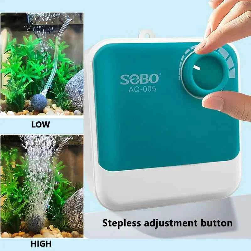 Aquarium Oxygen Air Pump Fish Tank Adjustable Air Volume High Power Oxygenator Air Compressor Aerator 220v