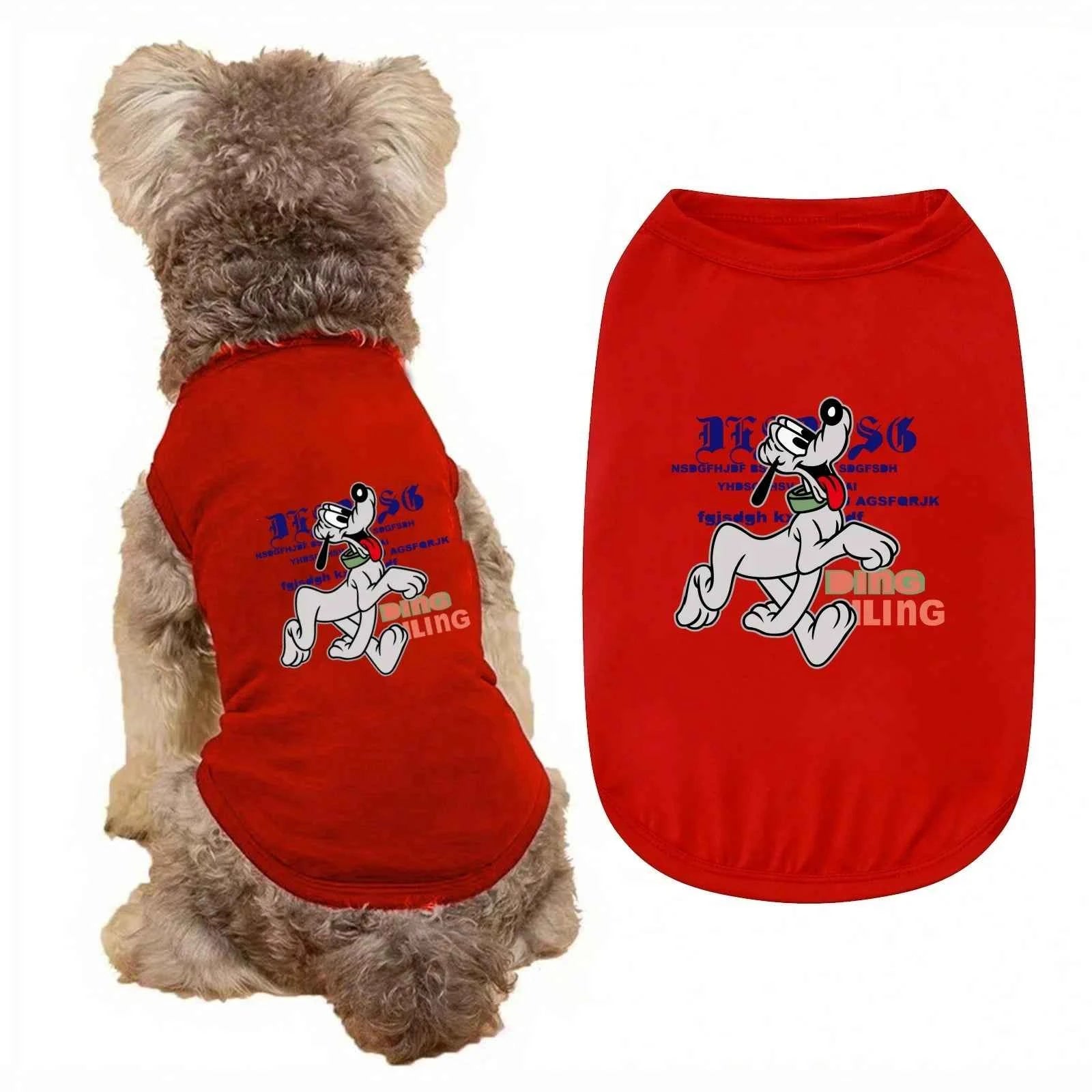 1PC  Bruto print pet sleeveless T-shirt, soft and breathable round neck pet vest