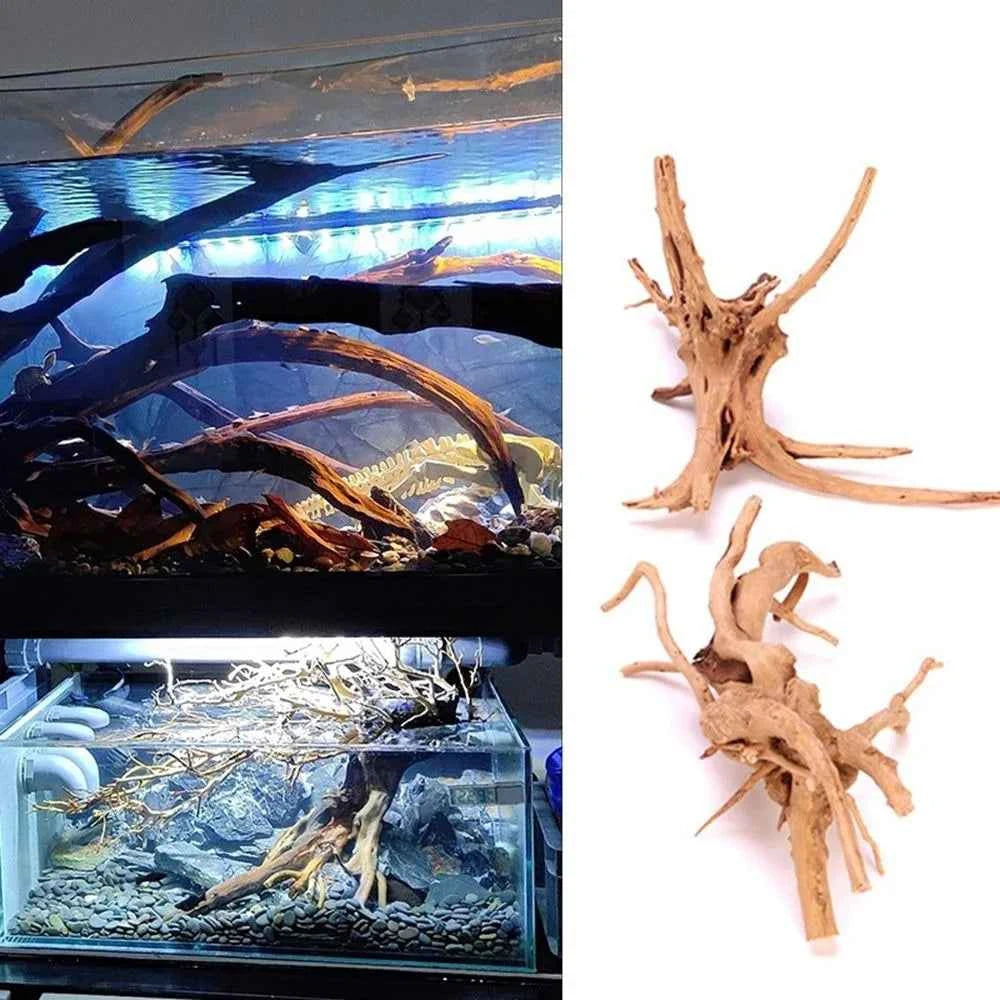 New Natural Wooden Fish Tank Decorations Plant Stum Tree Trunk Driftwood Tree Aquarium Fish  Landscaping Ornaments